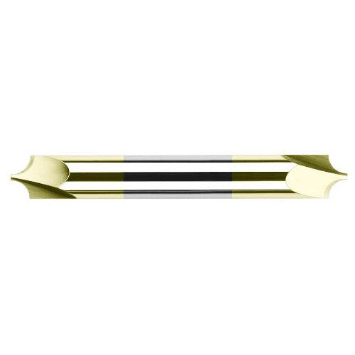 Corner Rounding End Mills - 0.2190″ Radius × 0.0600″ Pilot Diameter Carbide Corner Rounding End Mill DE, 2 Flutes, TiN Coated - Exact Industrial Supply