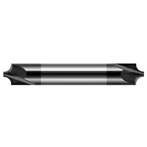 Corner Rounding End Mills - 0.1250″ (1/8″) Radius × 0.0600″ Pilot Diameter Carbide Corner Rounding End Mill DE, 2 Flutes, Amorphous Diamond Coated - Exact Industrial Supply