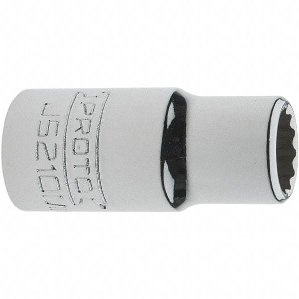 Proto - 3/8" Drive, Intermediate Hand Socket - 12 Points, 1-33/64" OAL, Steel, Full Polish Finish - Benchmark Tooling