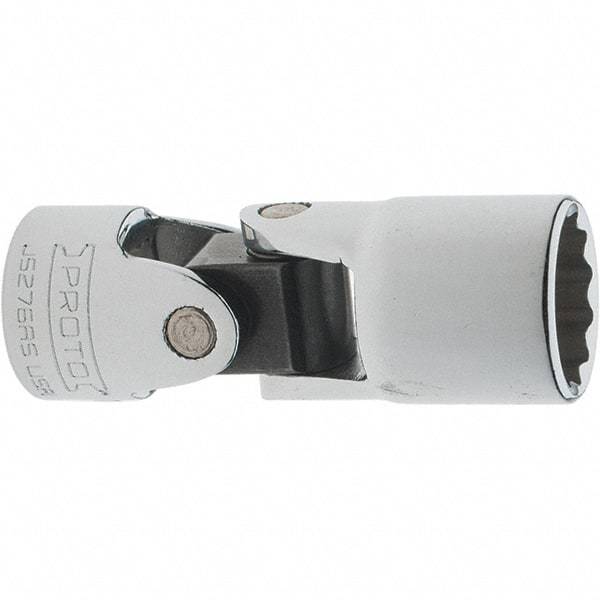 Proto - 9/16", 3/8" Drive, Intermediate Hand Socket - 12 Points, 2-1/4" OAL, Steel, Full Polish Finish - Benchmark Tooling