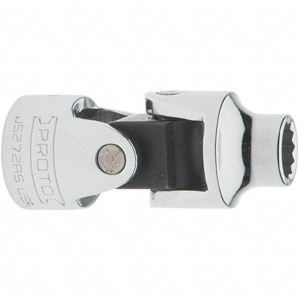 Proto - 5/16", 3/8" Drive, Intermediate Hand Socket - 12 Points, 1-47/64" OAL, Steel, Full Polish Finish - Benchmark Tooling