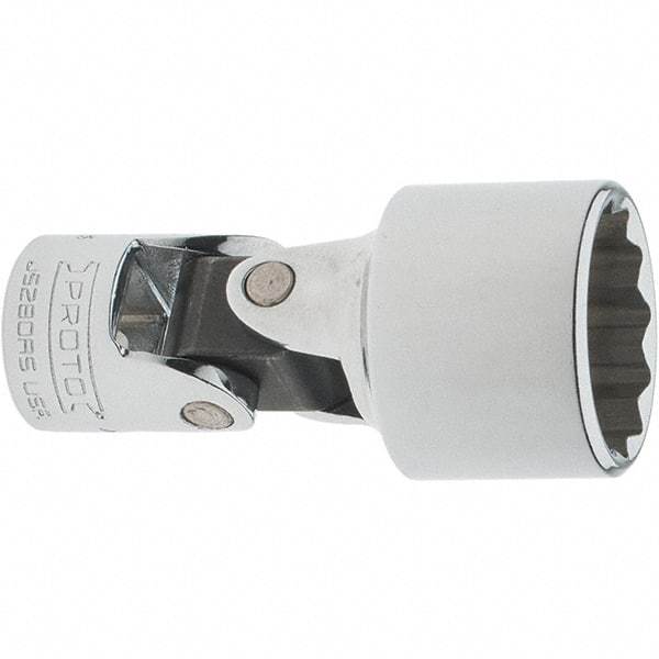 Proto - 13/16", 3/8" Drive, Intermediate Hand Socket - 12 Points, 2-1/4" OAL, Steel, Full Polish Finish - Benchmark Tooling