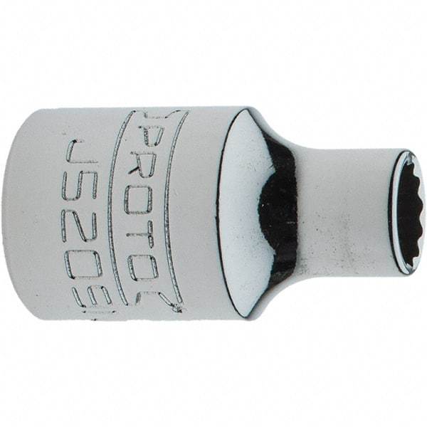 Proto - 9/32", 3/8" Drive, Intermediate Hand Socket - 12 Points, 1-15/64" OAL, Steel, Full Polish Finish - Benchmark Tooling