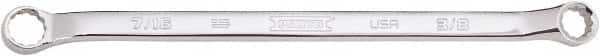 Proto - 3/8" x 7/16" 12 Point Box Wrench - Double End, 21/32" Head Diam x 37/64" Head Thickness, 7-3/4" OAL, Steel, Polished Finish, 15° Offset - Benchmark Tooling