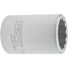 Proto - 1-1/16", 3/4" Drive, Standard Hand Socket - 12 Points, 2.285" OAL, Steel, Full Polish Finish - Benchmark Tooling