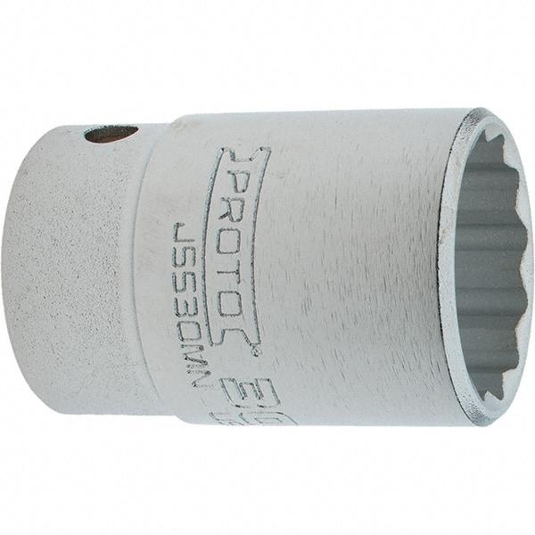Proto - 3/4" Drive, Standard Hand Socket - 12 Points, 3.332" OAL, Steel, Full Polish Finish - Benchmark Tooling