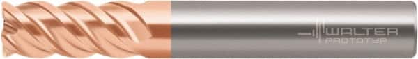 Walter-Prototyp - 6mm, 4 Flute, Single End, Solid Carbide, 0.5mm Corner Radius End Mill - 65mm OAL, 50° Helix, Right Hand Flute, 13mm LOC, Right Hand Cut - Benchmark Tooling