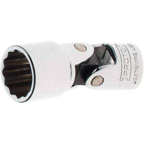 Proto - 3/8" Drive, Standard Hand Socket - 12 Points, 2-1/4" OAL, Steel, Full Polish Finish - Benchmark Tooling