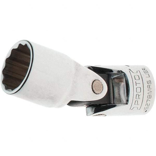 Proto - 3/8" Drive, Standard Hand Socket - 12 Points, 2-1/4" OAL, Steel, Full Polish Finish - Benchmark Tooling