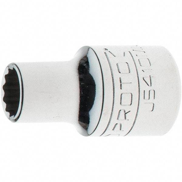 Proto - 1/2" Drive, Standard Hand Socket - 12 Points, 1-17/32" OAL, Steel, Chrome Finish - Benchmark Tooling