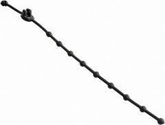 Erickson Manufacturing - 8" Long Black Rubber Reusable Cable Tie - 10 Lb Tensile Strength, 3mm Thick, 3" Max Bundle Diam - Benchmark Tooling