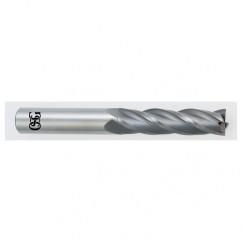 7/16 Dia. x 4 Overall Length 4-Flute Square End Solid Carbide SE End Mill-Round Shank-Center Cut-TiAlN - Benchmark Tooling