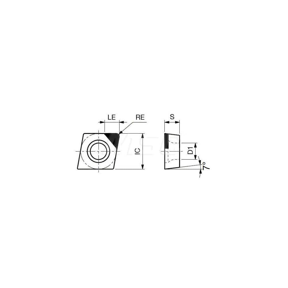 Turning Insert:  1QP-CCGW451805 BX470,  Polycrystalline Cubic Boron Nitride Uncoated Finish,  Neutral,  0.0080″ Corner Radius,  80.0 ° N/A Diamond,  Series  CCGW