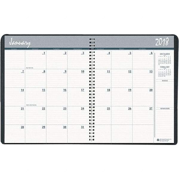 House of Doolittle - 24 Sheet, 6-7/8 x 8-3/4", Monthly Planner - Black - Benchmark Tooling