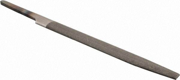 PFERD - 4" Long, Bastard Cut, Half Round American-Pattern File - Double Cut, 0.09" Overall Thickness, Tang - Benchmark Tooling