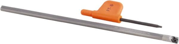 Kennametal - 6.91mm Min Bore Diam, 150mm OAL, 6mm Shank Diam, E-SCLD Indexable Boring Bar - CD.. S4T002 Insert, Screw Holding Method - Benchmark Tooling