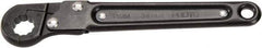 Proto - 16mm, Black Finish, Ratcheting Flare Nut Wrench - 12 Points, 7-1/4" OAL, Steel, Single End Head - Benchmark Tooling