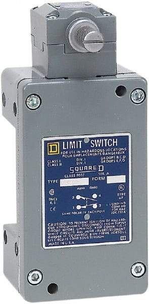 Square D - SPDT, NC/NO, 600 Volt Screw Terminal, Rotary Head Actuator, General Purpose Limit Switch - 1, 2, 4, 6, 12, 13, 6P NEMA Rating, IP67 IPR Rating - Benchmark Tooling