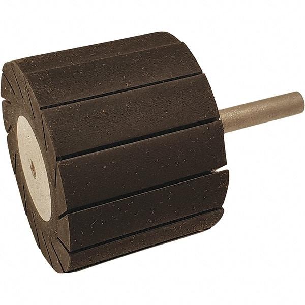 Dynabrade - 1-1/2" Wide x 2" Diam, Expander Wheel Spiral Band Drum - 1/4" Shank Diam, 7,500 RPM - Benchmark Tooling