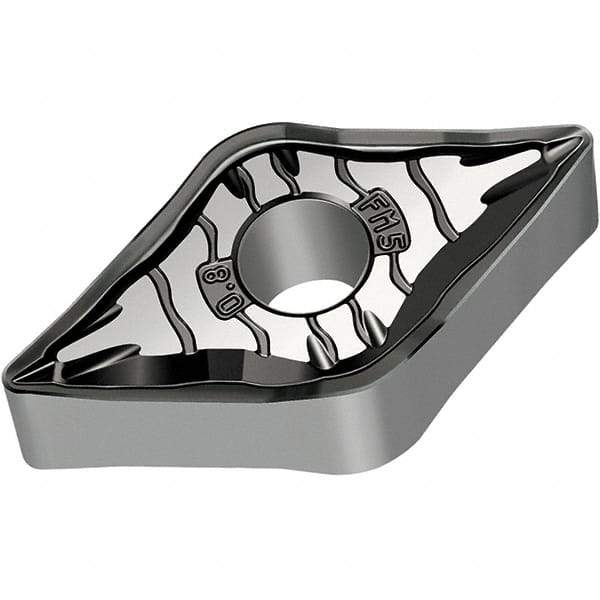 Walter - DNMG FM5 Grade WSM20S Turning Insert - TiAlN+Al2O3+(Al) Finish, 55° Rhombic, 9.53mm Inscr Circle, 4.76mm Thick, 0.8mm Corner Radius - Benchmark Tooling