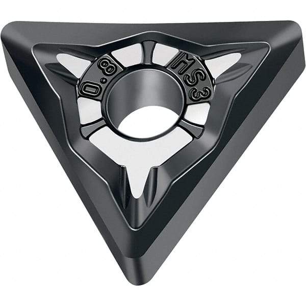 Walter - TNMG MS3 Grade WSM01 Turning Insert - TiAlN+Al2O3+(ZrN) Finish, 60° Triangle, 12.7mm Inscr Circle, 4.76mm Thick, 0.4mm Corner Radius - Benchmark Tooling