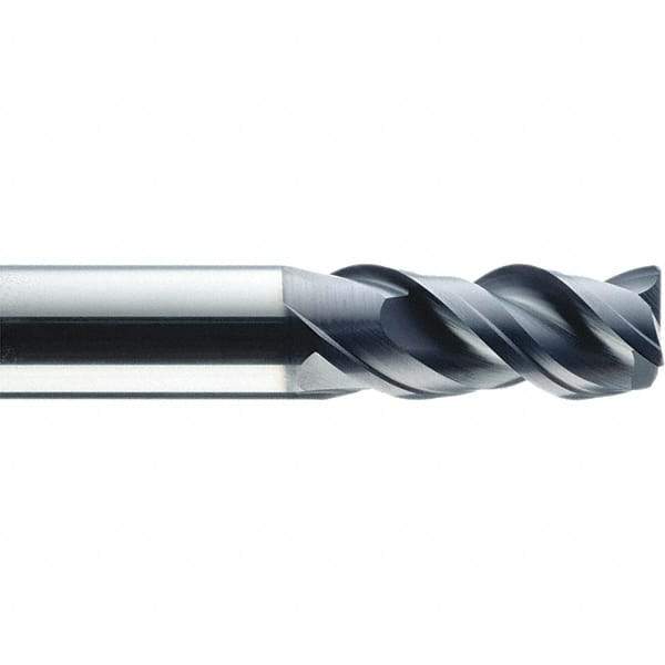 SGS - 10mm, 3 Flute, Single End, Solid Carbide, 0.0591" Corner Radius End Mill - 72mm OAL, 27mm LOC, Right Hand Cut - Benchmark Tooling