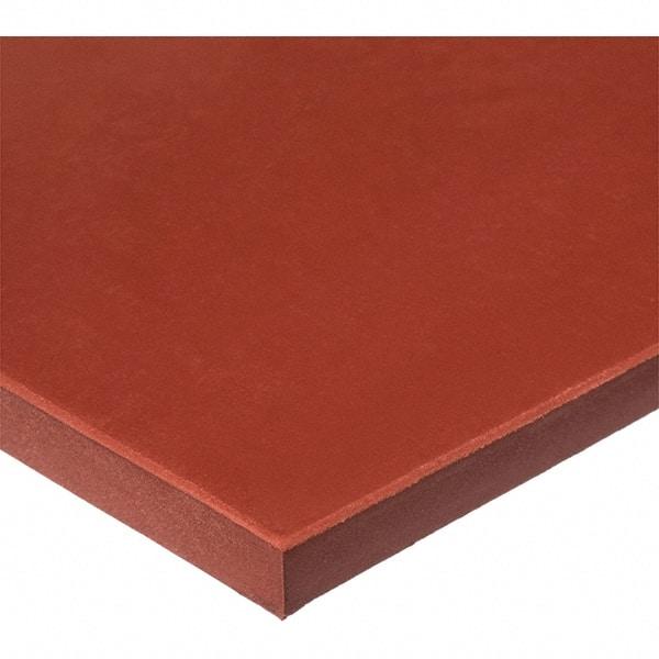 Value Collection - 12" Long, 12" Wide, Silicone Rubber Foam Sheet - 60A Durometer, Red, -60 to 400°F, 700 psi Tensile Strength, Adhesive Backing - Benchmark Tooling