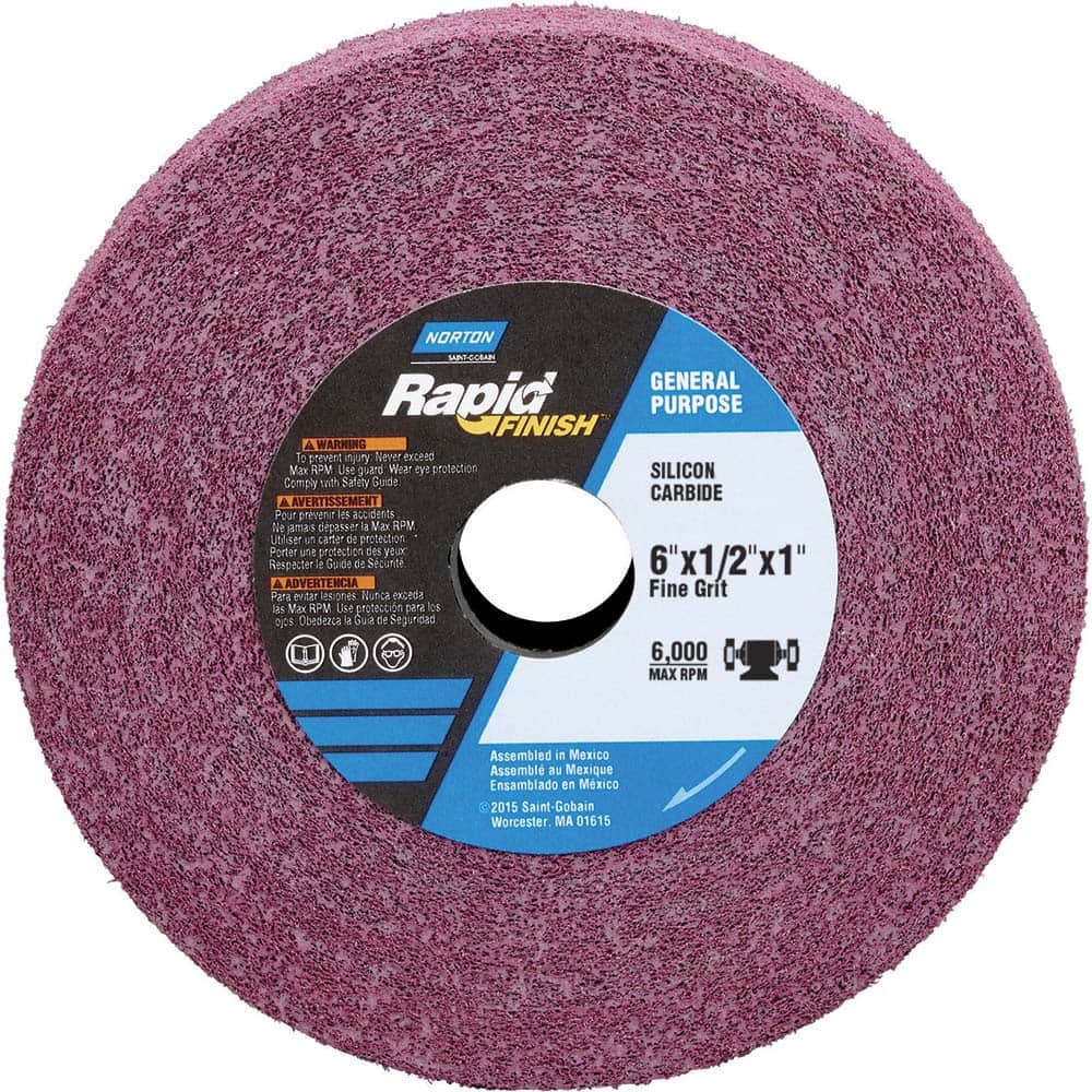 Deburring Wheel: Density 7, Silicon Carbide Convolute Wheel, 6,000 RPM