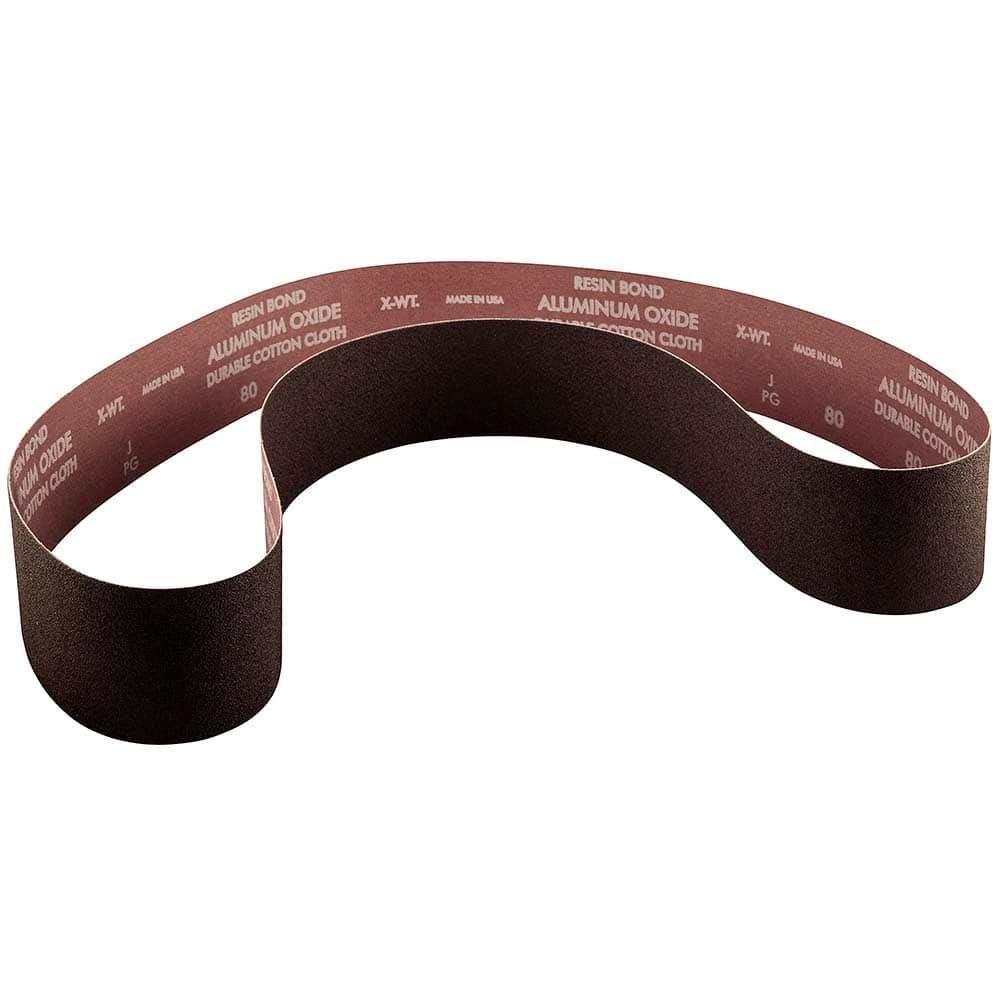 Norton - 4" Wide x 36" OAL, 80 Grit, Aluminum Oxide Abrasive Belt - Benchmark Tooling