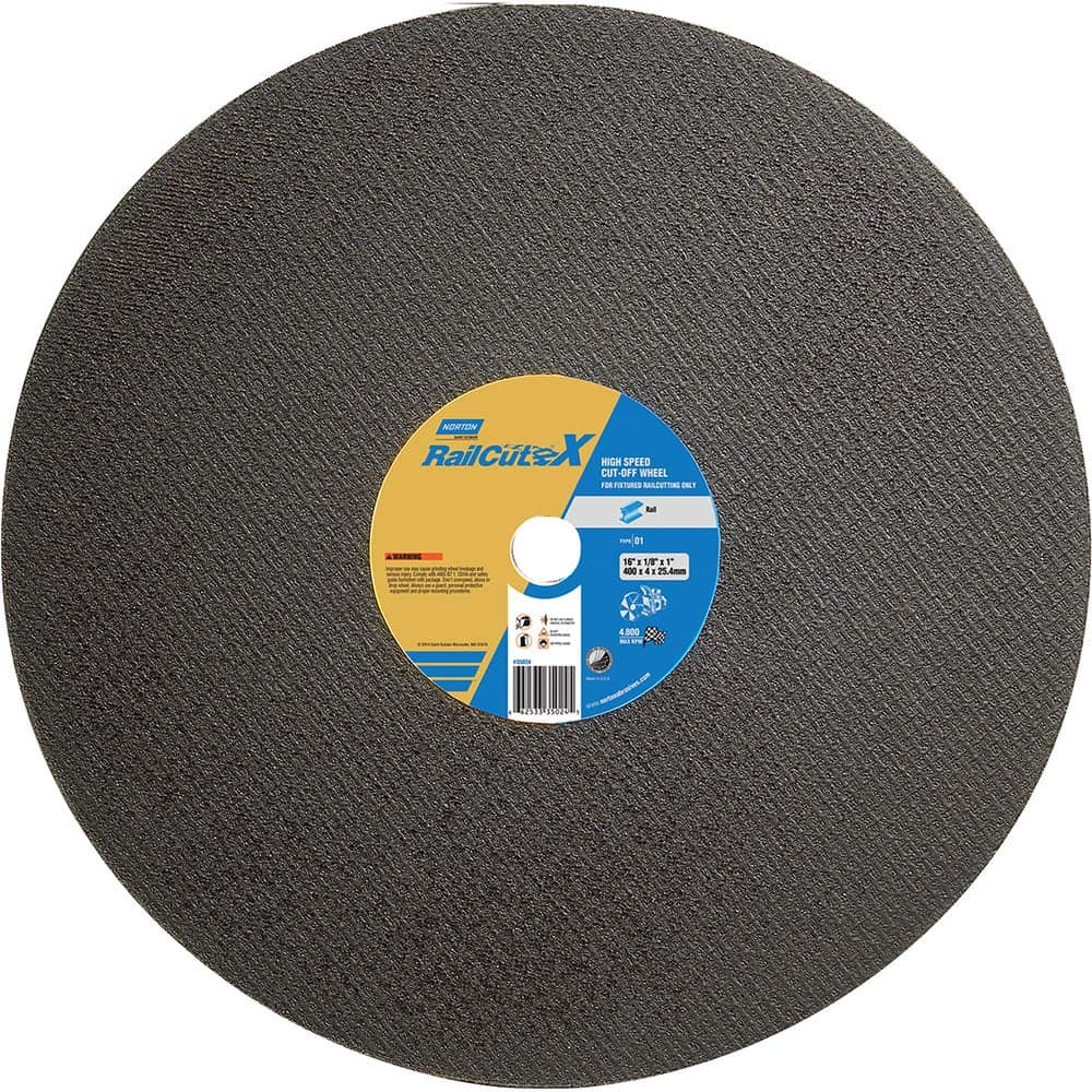 Norton - 16 x 1/8, 1" Hole 24 Grit Zirconia Alumina Cutoff Wheel - Benchmark Tooling