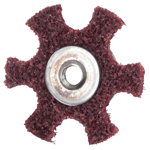 3″ Diameter AG Non Woven Star Medium Grit 1/4 20 Eyelet AlumInum Oxide - Benchmark Tooling