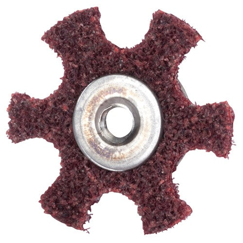 4″ Diameter AG Non Woven Star Medium Grit 1/4 20 Eyelet AlumInum Oxide - Benchmark Tooling