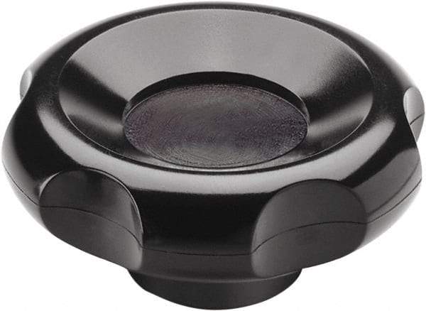 Elesa - 3.15" Head Diam, 6 Point Lobed Knob - 1/2-13 Hole, Glass Fiber Reinforced Technopolymer - Benchmark Tooling