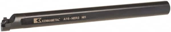 Kennametal - 1-3/8" Min Bore Diam, 12" OAL, 1" Shank Diam, A-NE Indexable Boring Bar - N. Insert, Clamp Holding Method - Benchmark Tooling