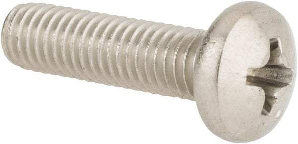 Value Collection - #10-32 UNF, 3/4" Length Under Head Phillips Drive Machine Screw - Pan Head, Grade 316 Stainless Steel, Uncoated, Without Washer - Benchmark Tooling