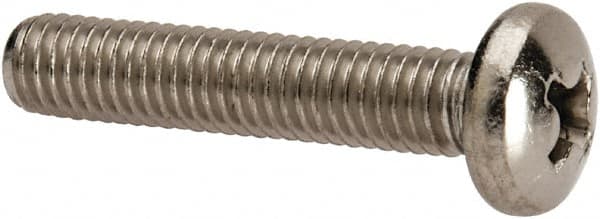 Value Collection - #10-32 UNF, 1" Length Under Head Phillips Drive Machine Screw - Pan Head, Grade 316 Stainless Steel, Uncoated, Without Washer - Benchmark Tooling