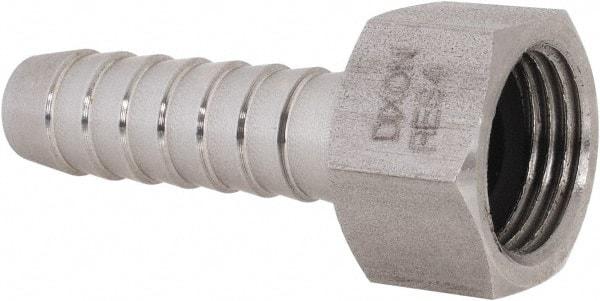 Dixon Valve & Coupling - 1/2" Stainless Steel Suction Female Coupling withNut - Short Shank - Benchmark Tooling