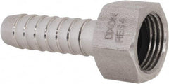 Dixon Valve & Coupling - 1/2" Stainless Steel Suction Female Coupling withNut - Short Shank - Benchmark Tooling