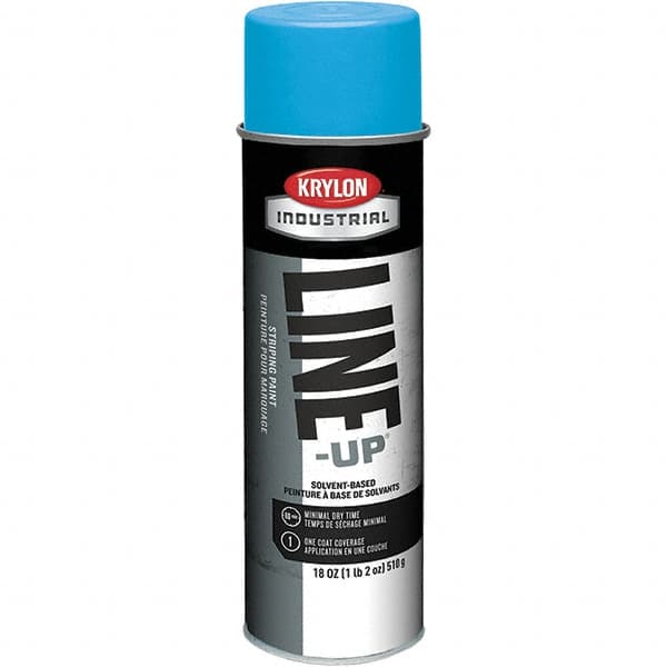 Krylon - 18 fl oz Blue Striping Paint - 234 to 332 Sq Ft/Gal Coverage, Solvent-Based Formula - Benchmark Tooling