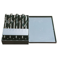 9/16-1 RHS / RHC HSS 118 Degree Radial Point Silver & Deming Reduced Shank Drill Set - Steam Oxide - Exact Industrial Supply