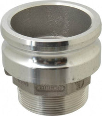 EVER-TITE Coupling Products - 4" Aluminum Cam & Groove Suction & Discharge Hose Male Adapter Male NPT Thread - Part F, 3" Thread, 100 Max psi - Benchmark Tooling