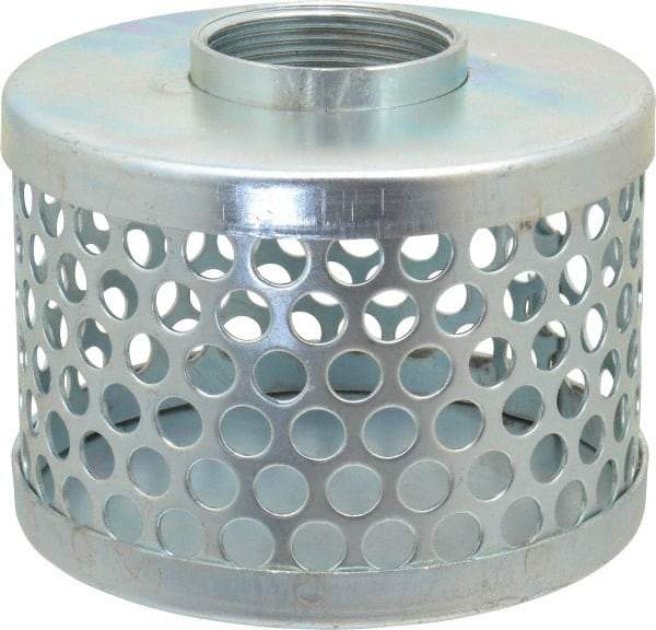 Kuriyama of America - 1-1/2" Hose, Round Hole Strainer - Plated Steel - Benchmark Tooling