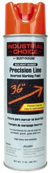 Rust-Oleum - 17 fl oz Red Marking Paint - 600' to 700' Coverage at 1" Wide, Solvent-Based Formula - Benchmark Tooling