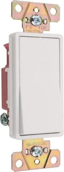 Pass & Seymour - 1 Pole, 120 to 277 VAC, 20 Amp, Specification Grade, Rocker, Wall and Dimmer Light Switch - 1.3 Inch Wide x 4.2 Inch High - Benchmark Tooling