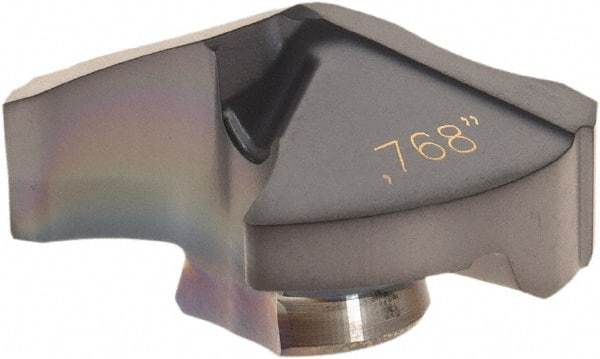 Ingersoll Cutting Tools - Series Y, 19.5mm Diam Grade IN2005 140° Replaceable Drill Tip - Carbide, TiAlN Finish, 19 Seat Size - Benchmark Tooling