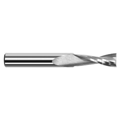 End Mills for Plastics - 2 Flute - 0.0781″ (5/64″) Cutter Diameter × 0.1170″ Length of Cut Carbide Square Upcut End Mill for Plastic, 2 Flutes - Exact Industrial Supply
