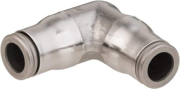 Legris - 10mm Outside Diam, Stainless Steel Push-to-Connect Tube Union Elbow - 435 Max psi, Tube to Tube Connection, FKM O-Ring - Benchmark Tooling