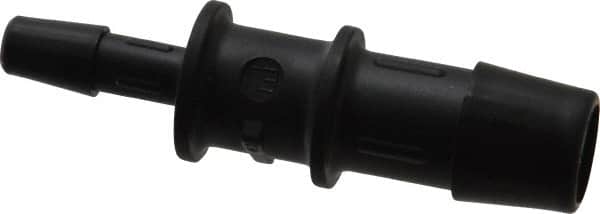 Made in USA - 1/2 x 1/4" Barb, Nylon Single Barbed Tube Reducer - Black - Benchmark Tooling