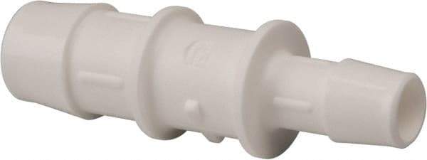Made in USA - Polypropylene Single Barbed Tube Reducer - White - Benchmark Tooling