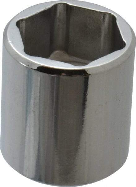 Proto - 5/8", 3/8" Drive, Standard Hand Socket - 6 Points, 15/16" OAL, Chrome Finish - Benchmark Tooling